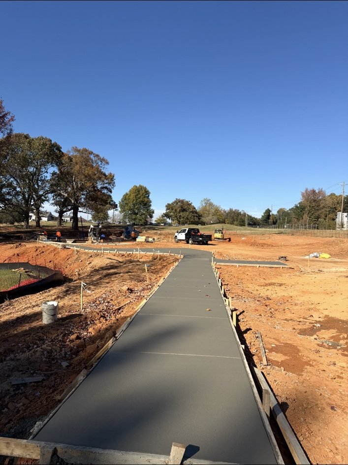Large connected concrete project